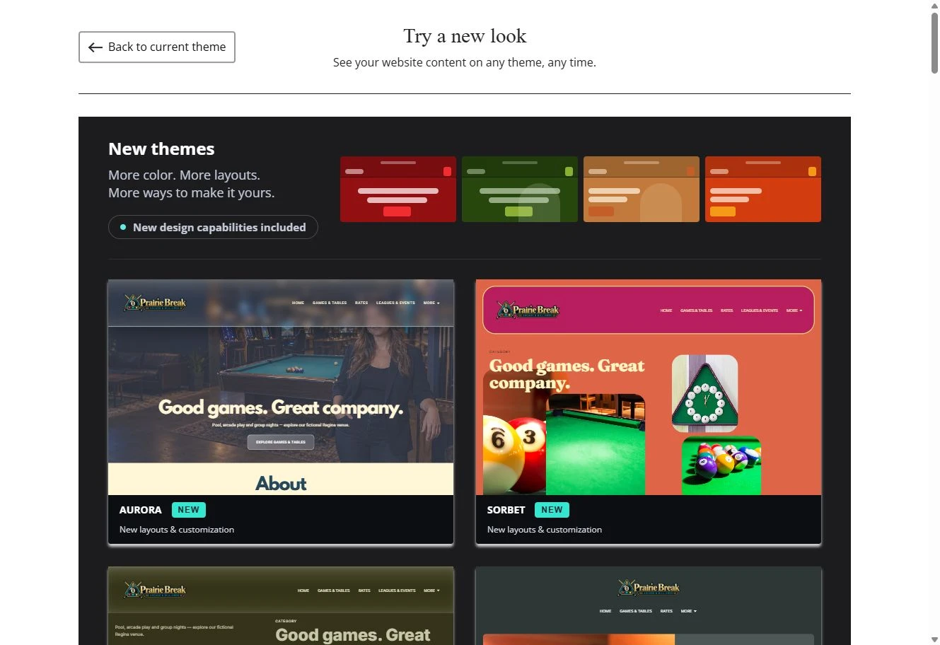 Explore Prairie Break themes