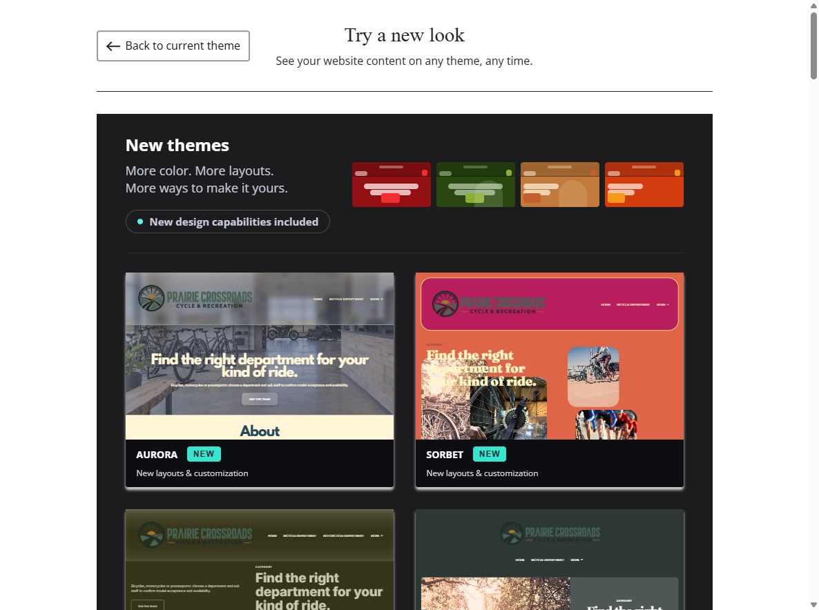 New theme catalogue · 1