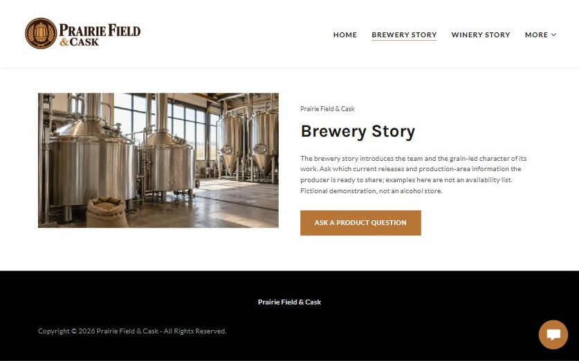 Captured first-screen Brewery Story example