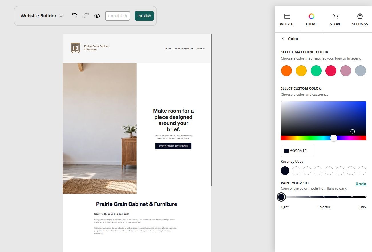 Paint your site · Position 0