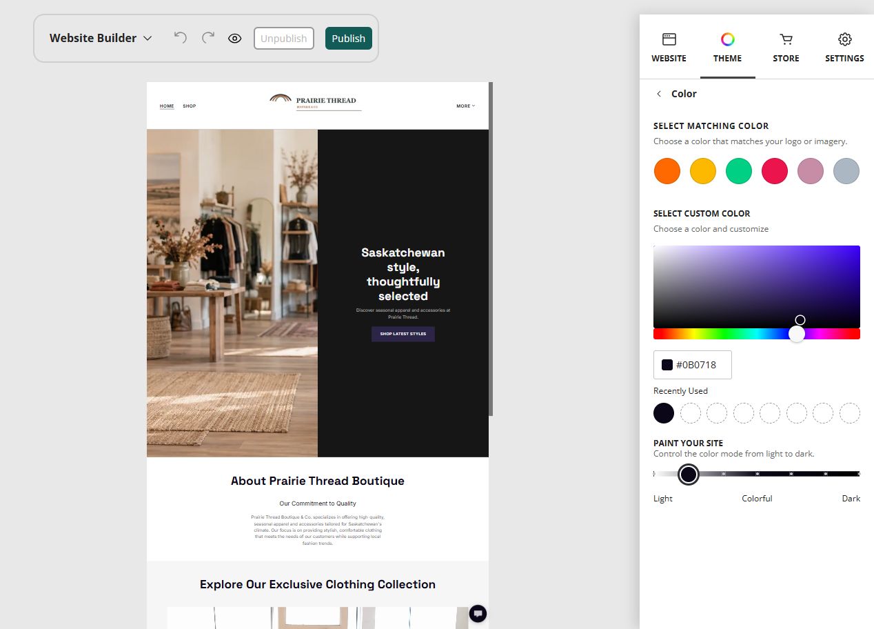 Explore Paint your site