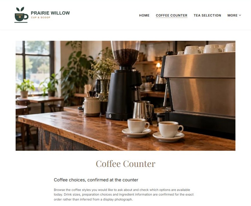 Finished Coffee Counter example