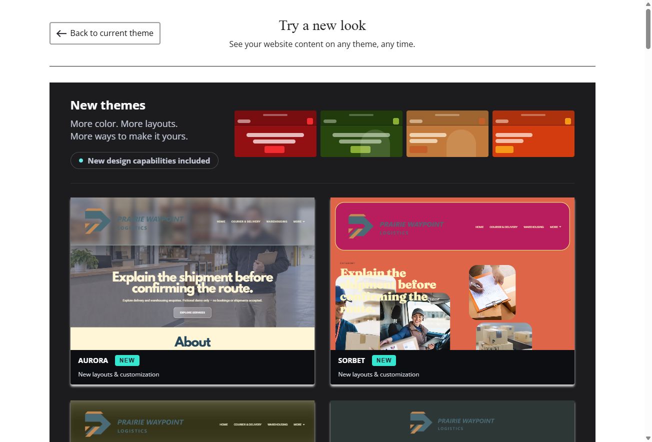 New Themes — view 1