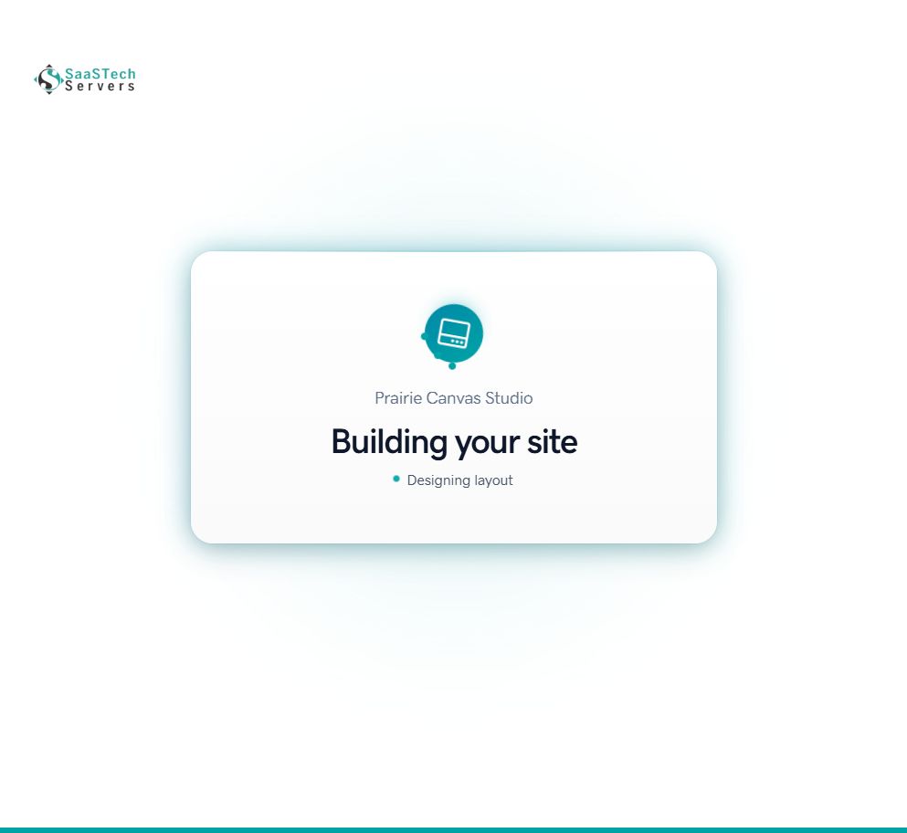 Website Builder creating the Prairie Canvas Studio site
