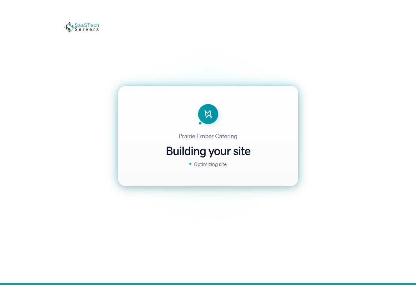 Website Builder creating the first Prairie Ember Catering site draft