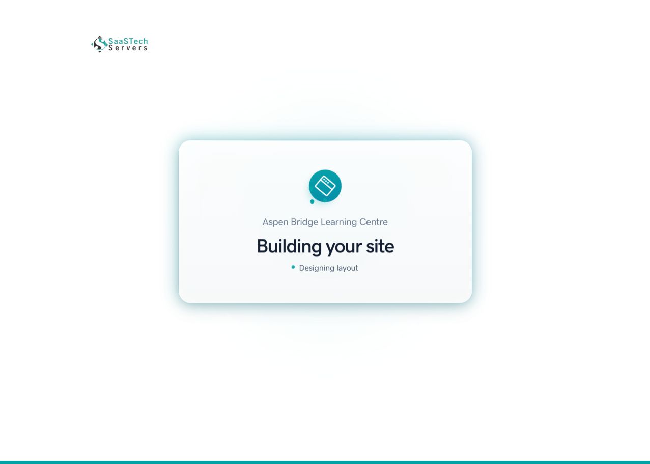 Website Builder generating the Aspen Bridge starter site