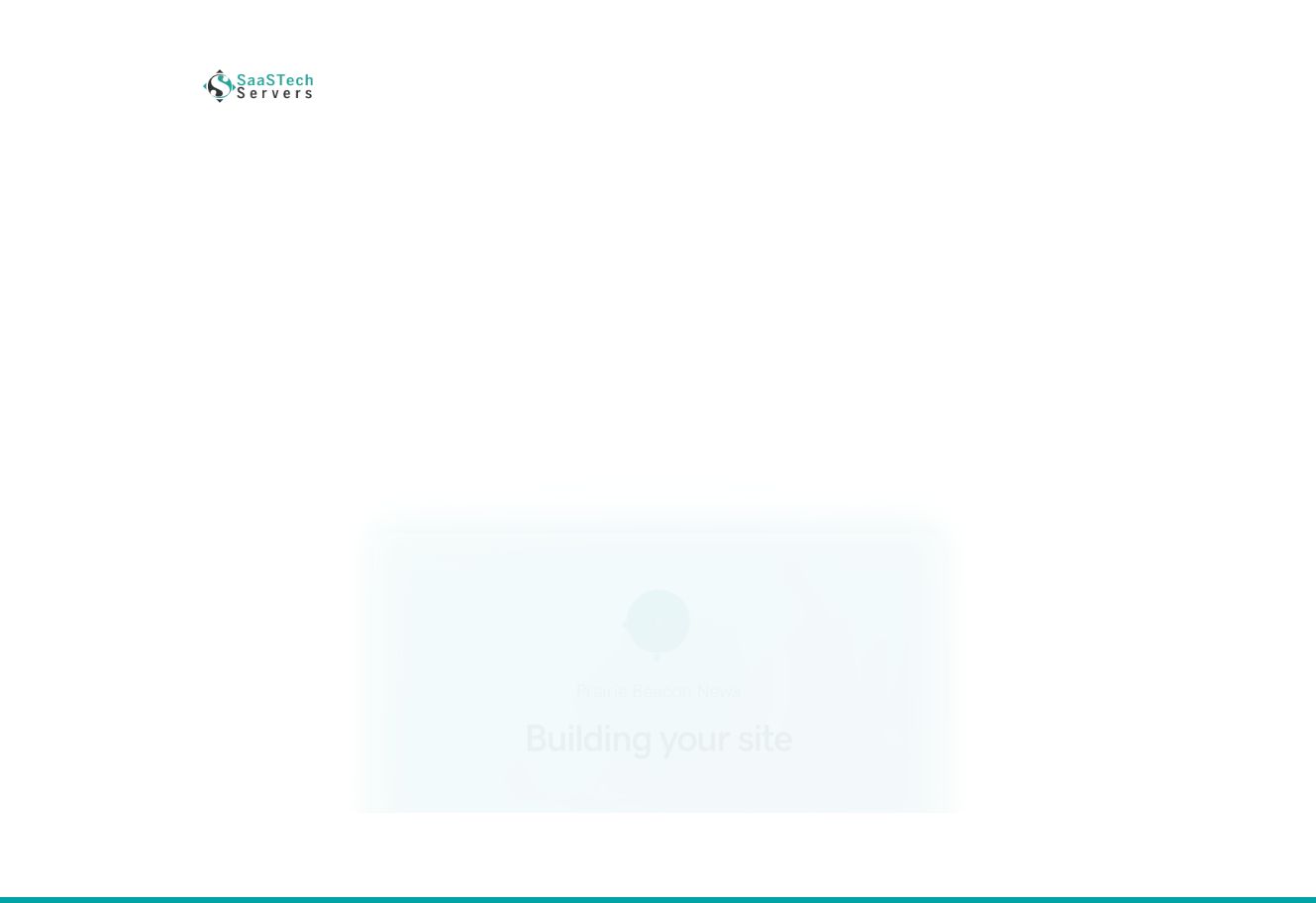 Website Builder generating the Prairie Beacon News starter site