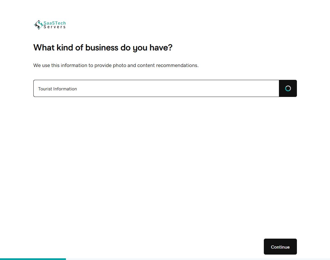 Tourist Information selected in Website Builder