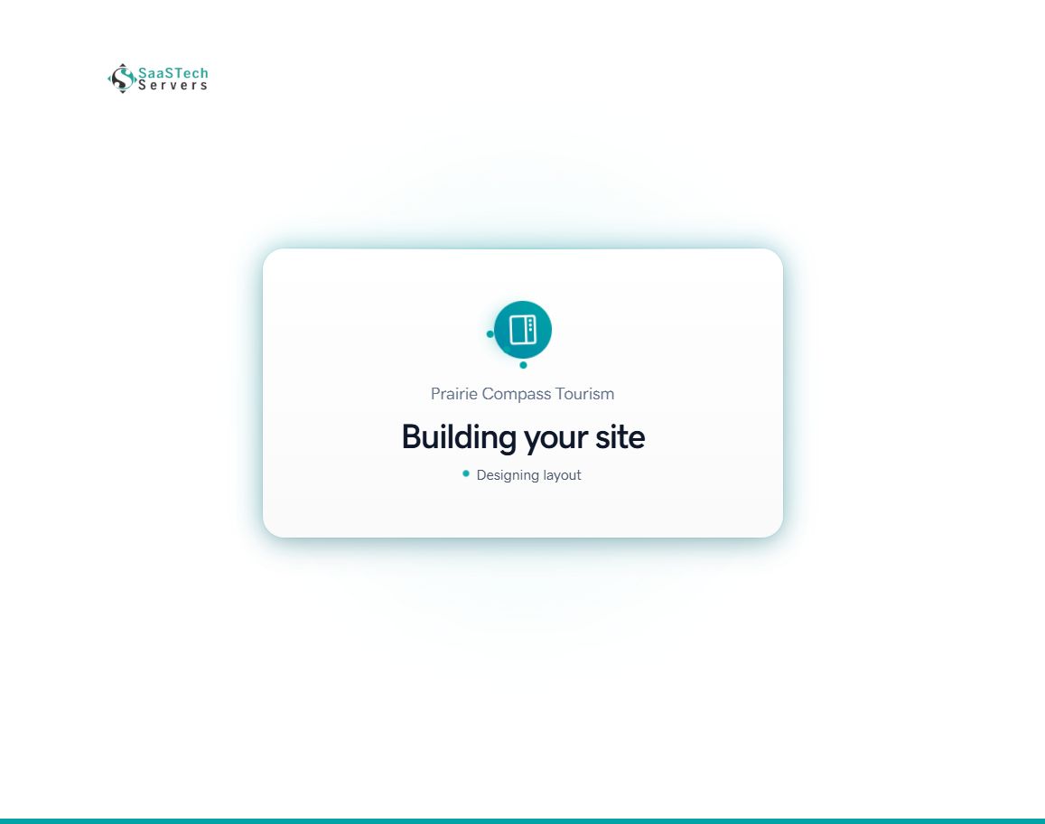 Website Builder creating the Prairie Compass Tourism starter site