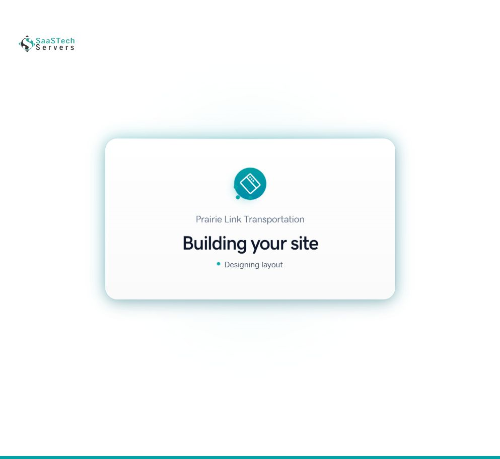 Website Builder creating the Prairie Link Transportation starter site