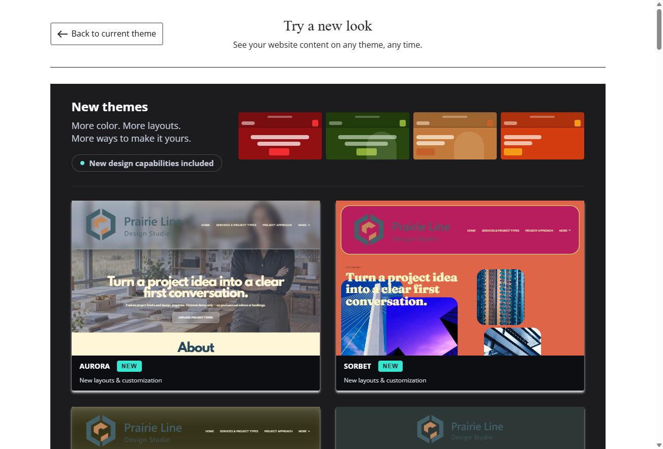 New Themes — view 1