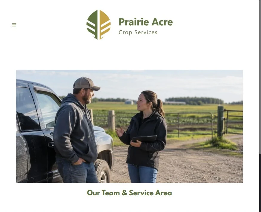 Finished Our Team & Service Area example