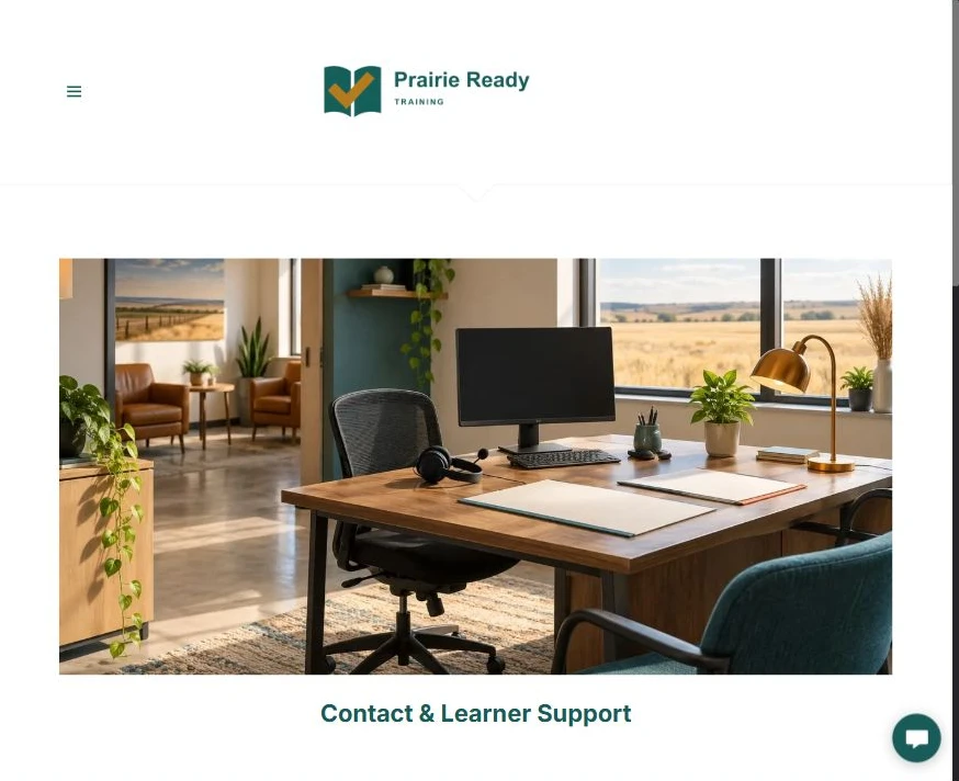 Finished Contact & Learner Support example