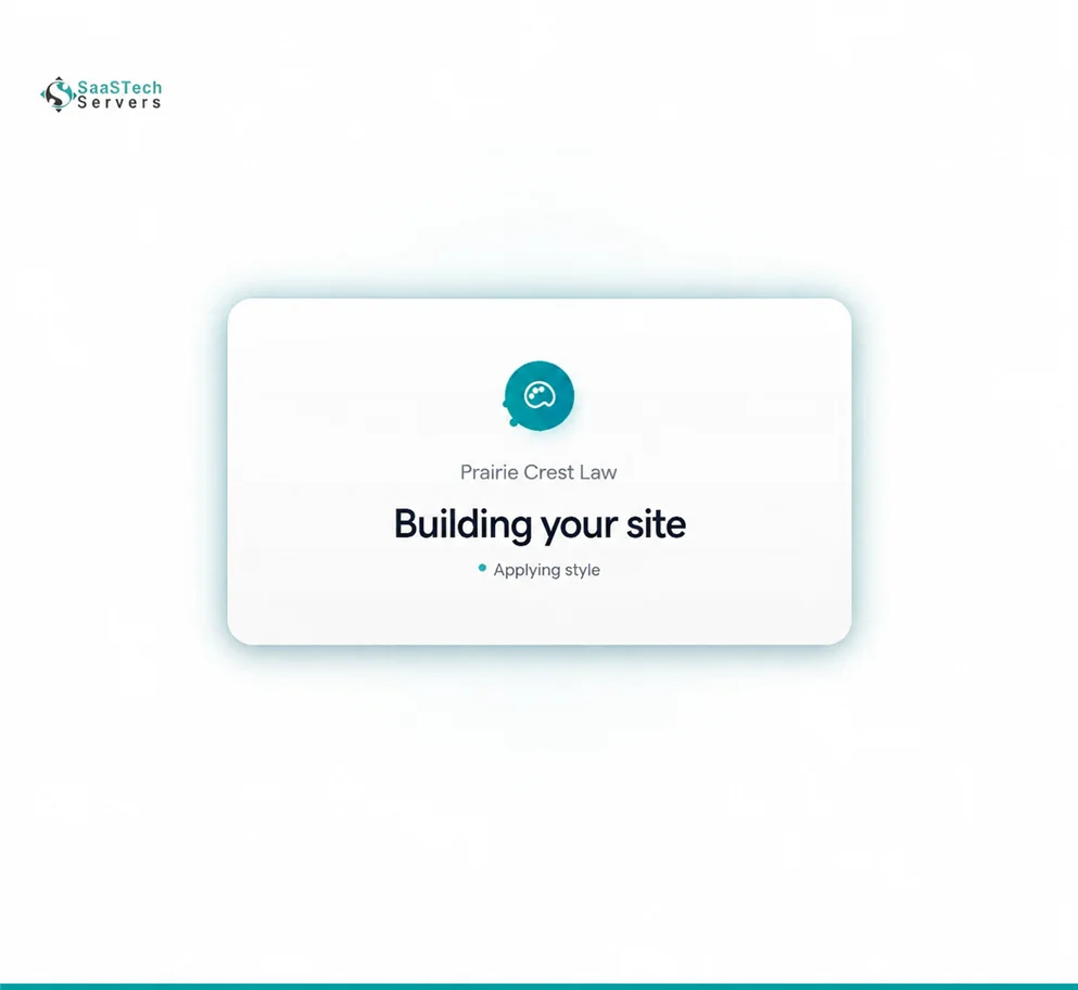 Website Builder showing Prairie Crest Law being built