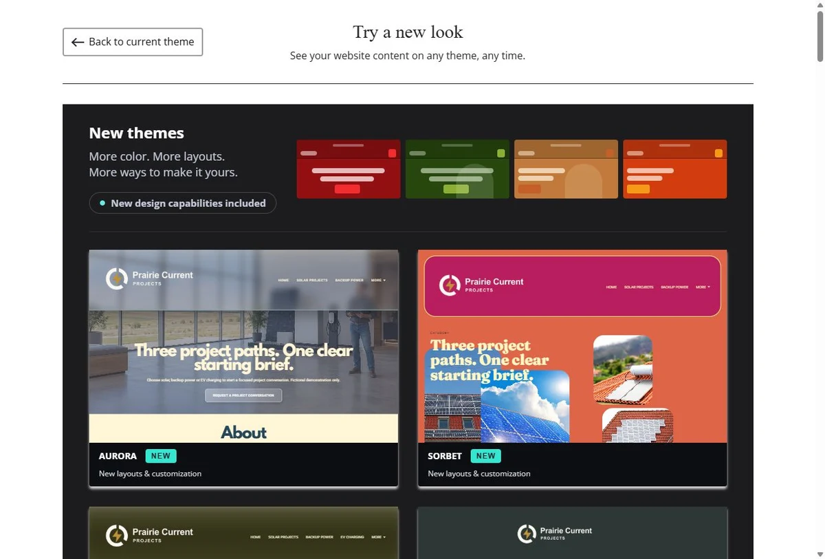 Explore Prairie Current Projects themes