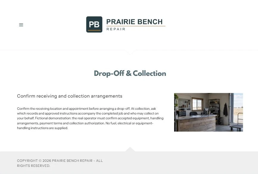 Captured first-screen Drop-Off & Collection example