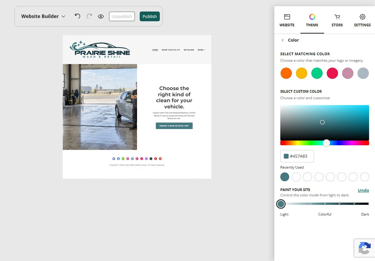 Paint your site · 1-light
