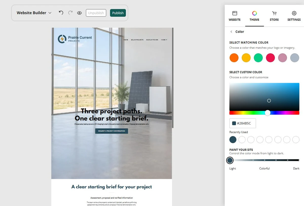 Explore Prairie Current Projects Paint your site