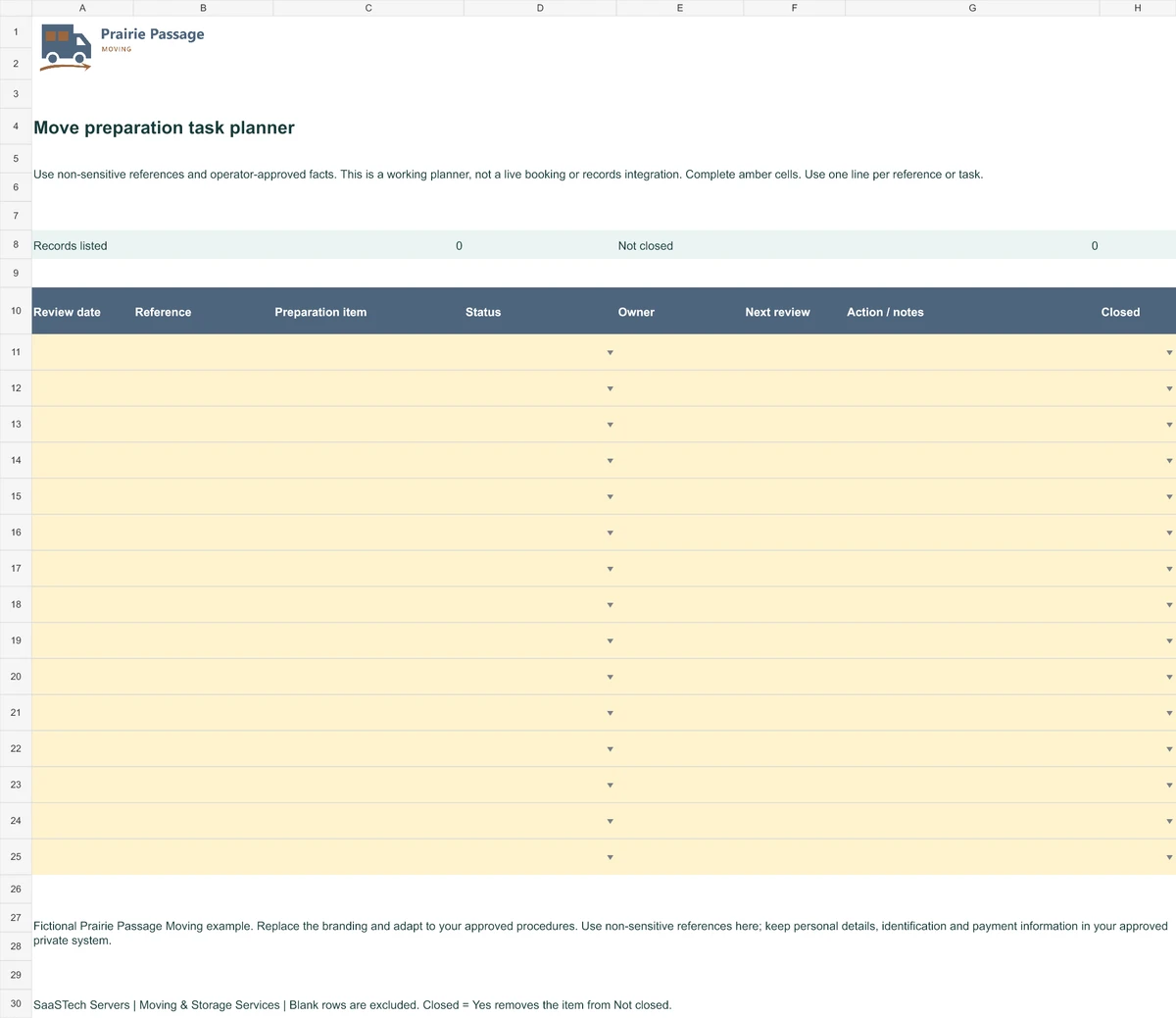 Move preparation task planner