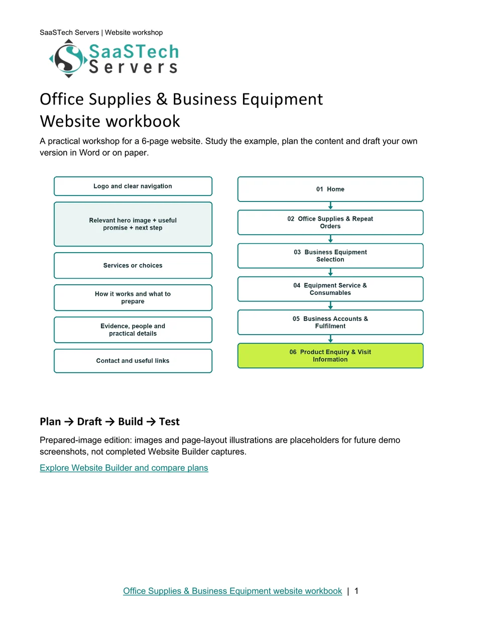 Office Supplies & Business Equipment website workbook cover
