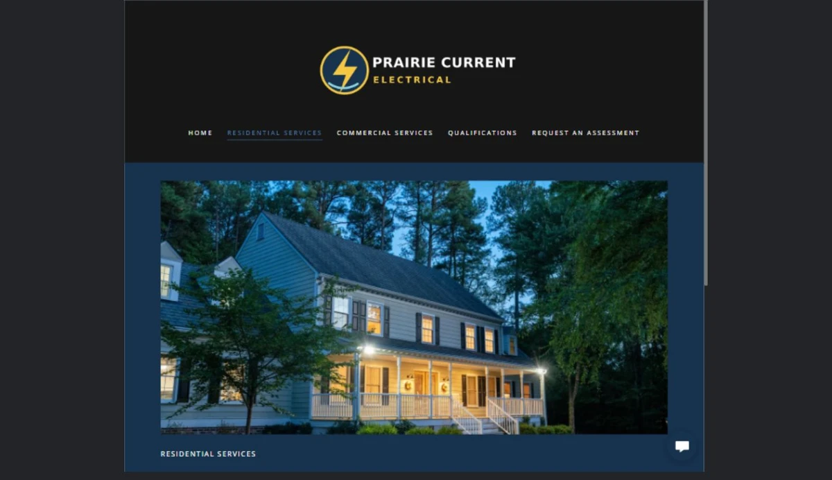 Finished Residential services example — privacy-cropped excerpt