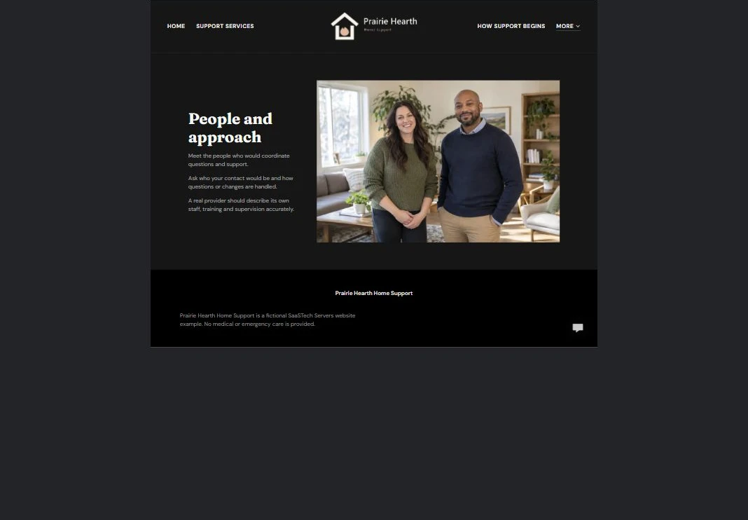Finished People & Approach example — privacy-cropped excerpt