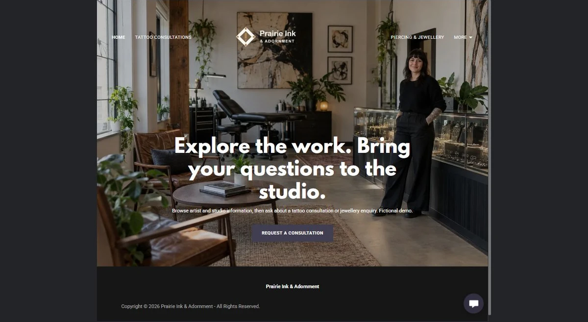 Finished Home example — privacy-cropped excerpt