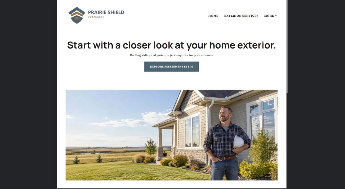Finished Home example — privacy-cropped excerpt
