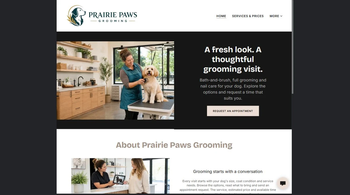 Finished Home example — privacy-cropped excerpt