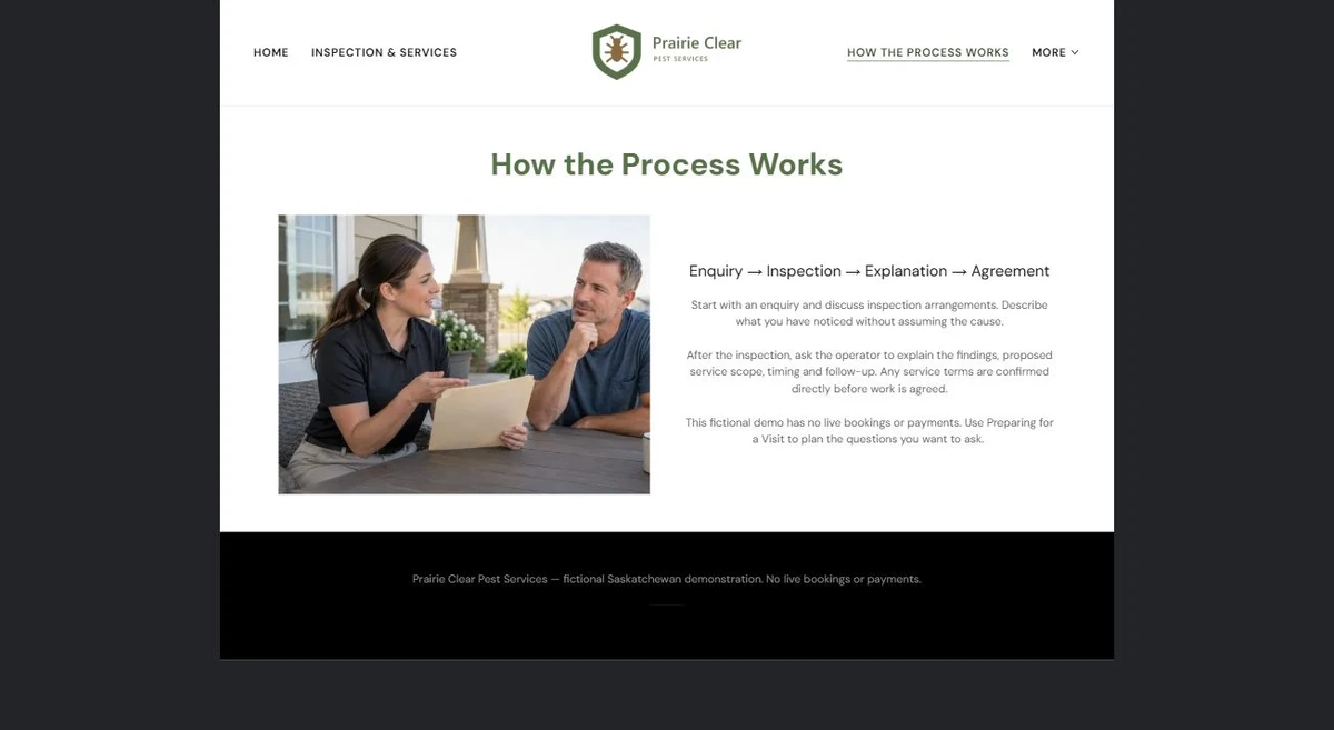 Finished How the Process Works example — privacy-cropped excerpt