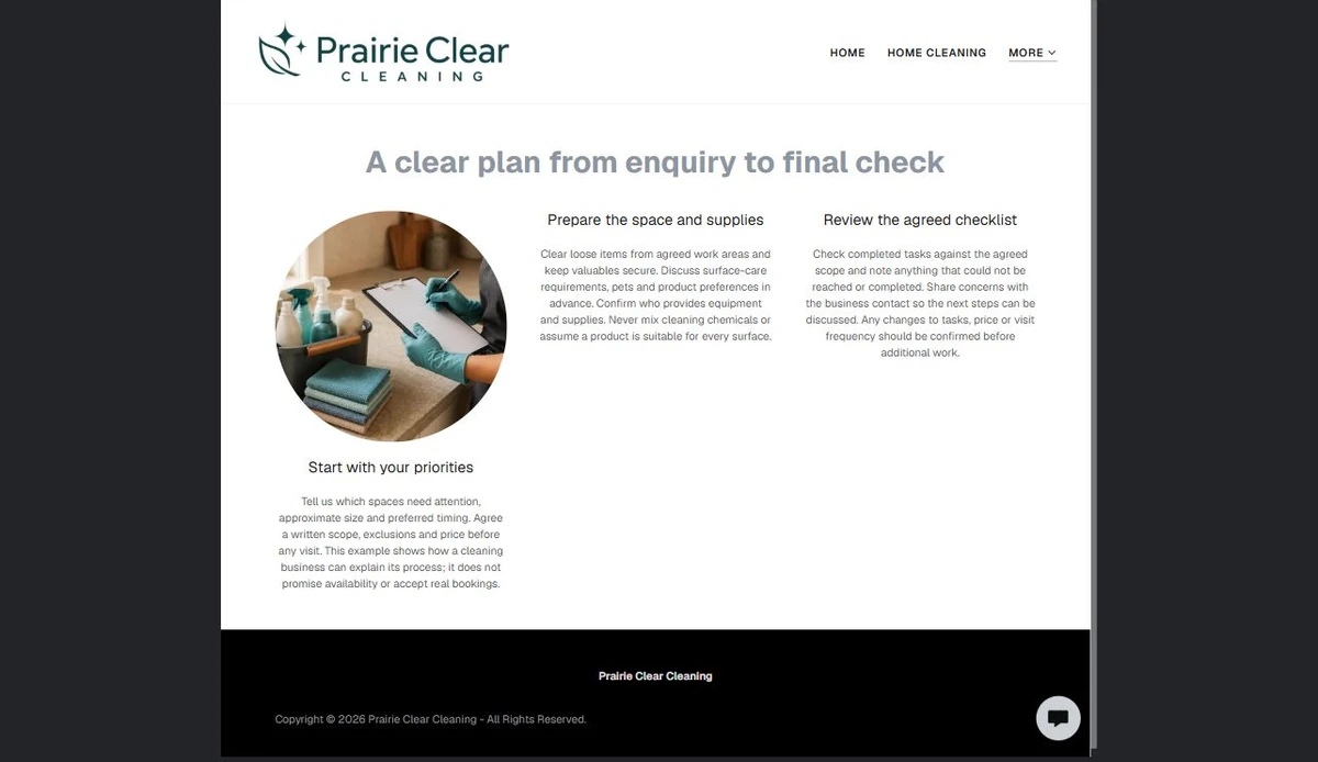 Finished Our Approach example — privacy-cropped excerpt