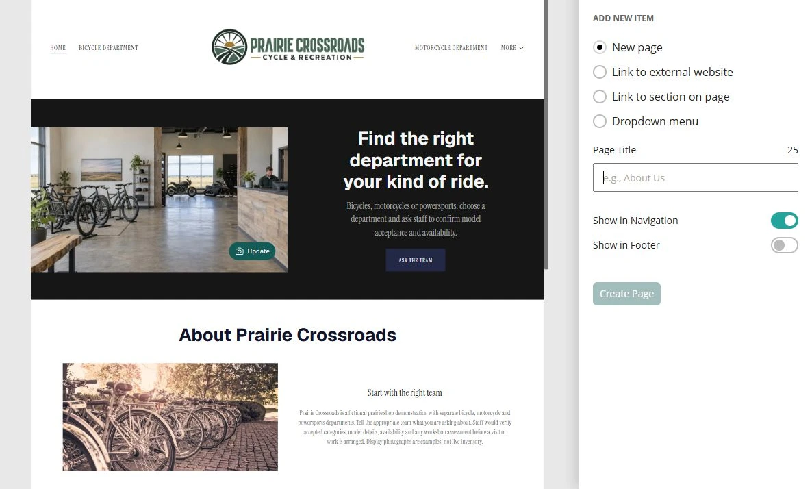 Prairie Crossroads · add page — privacy-cropped excerpt