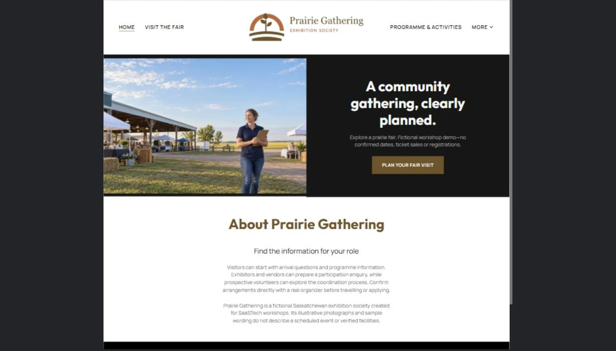 Finished Home example — privacy-cropped excerpt