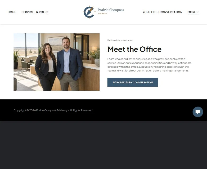 Captured first-screen Meet the Office example — privacy-cropped excerpt