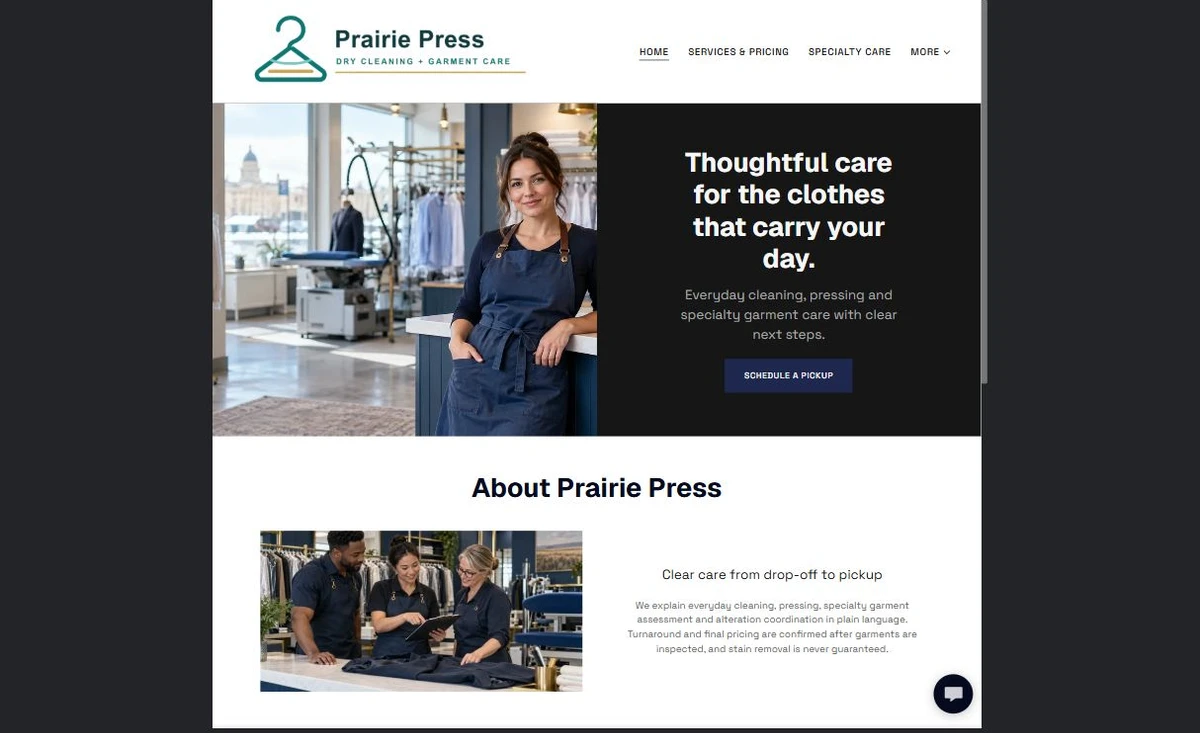 Finished Home example — privacy-cropped excerpt