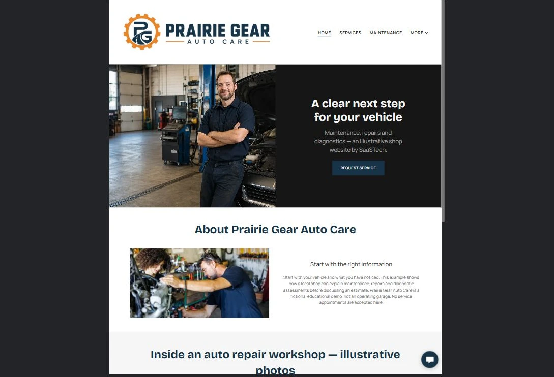 Finished Home example — privacy-cropped excerpt