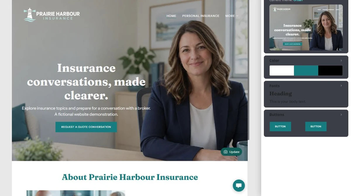 Explore the brokerage example — privacy-cropped excerpt