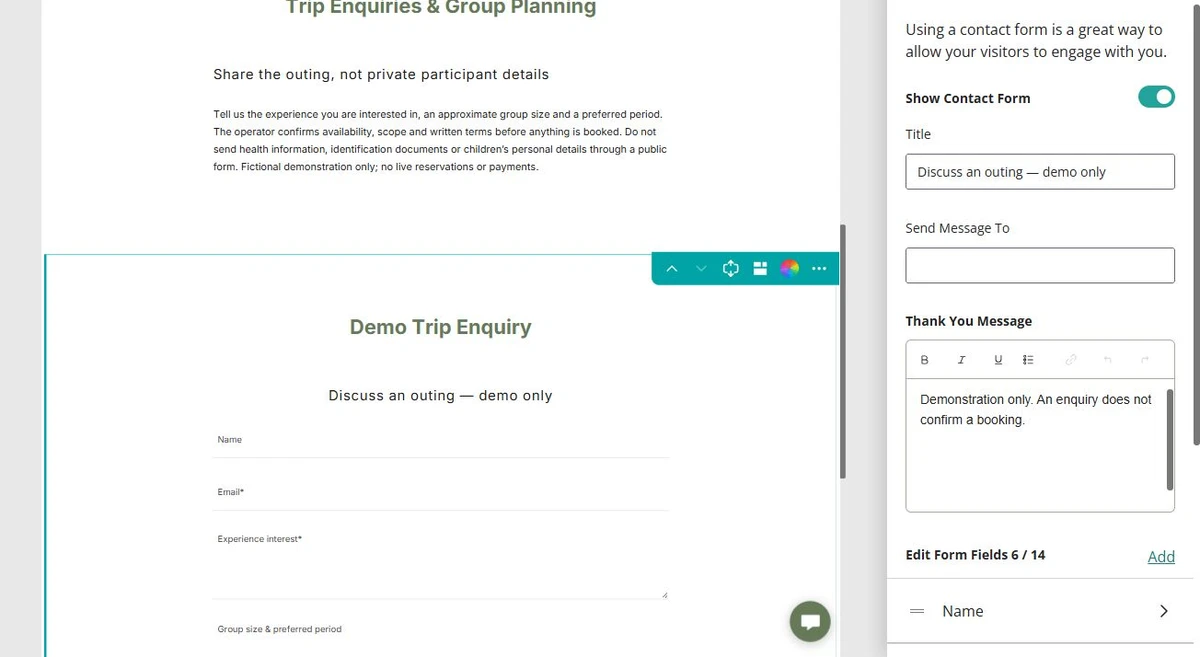 Delivery and confirmation settings — privacy-cropped excerpt