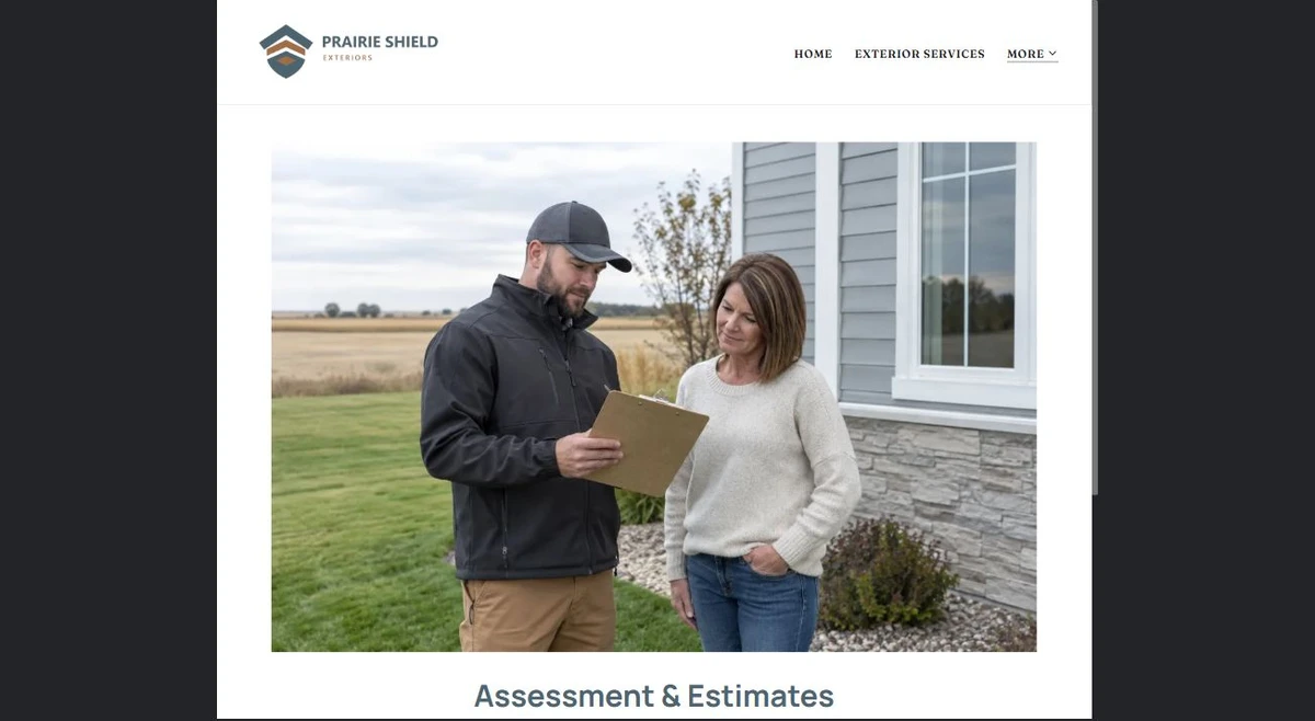 Finished Assessment & Estimates example — privacy-cropped excerpt