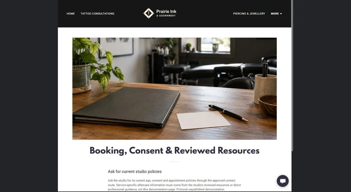 Finished Booking, Consent & Reviewed Resources example — privacy-cropped excerpt