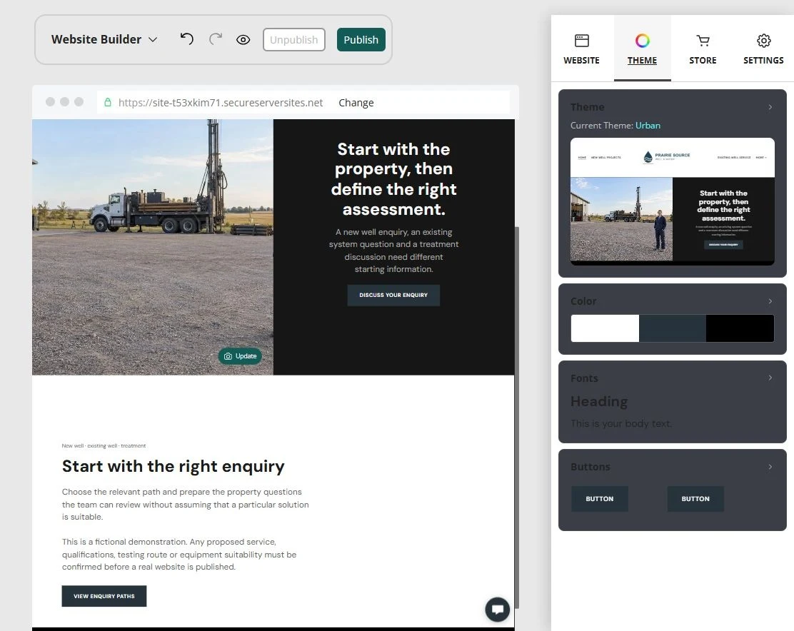 Editor · Theme controls