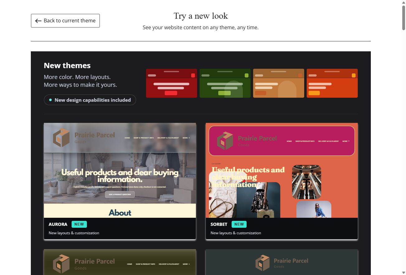 New Themes — view 1
