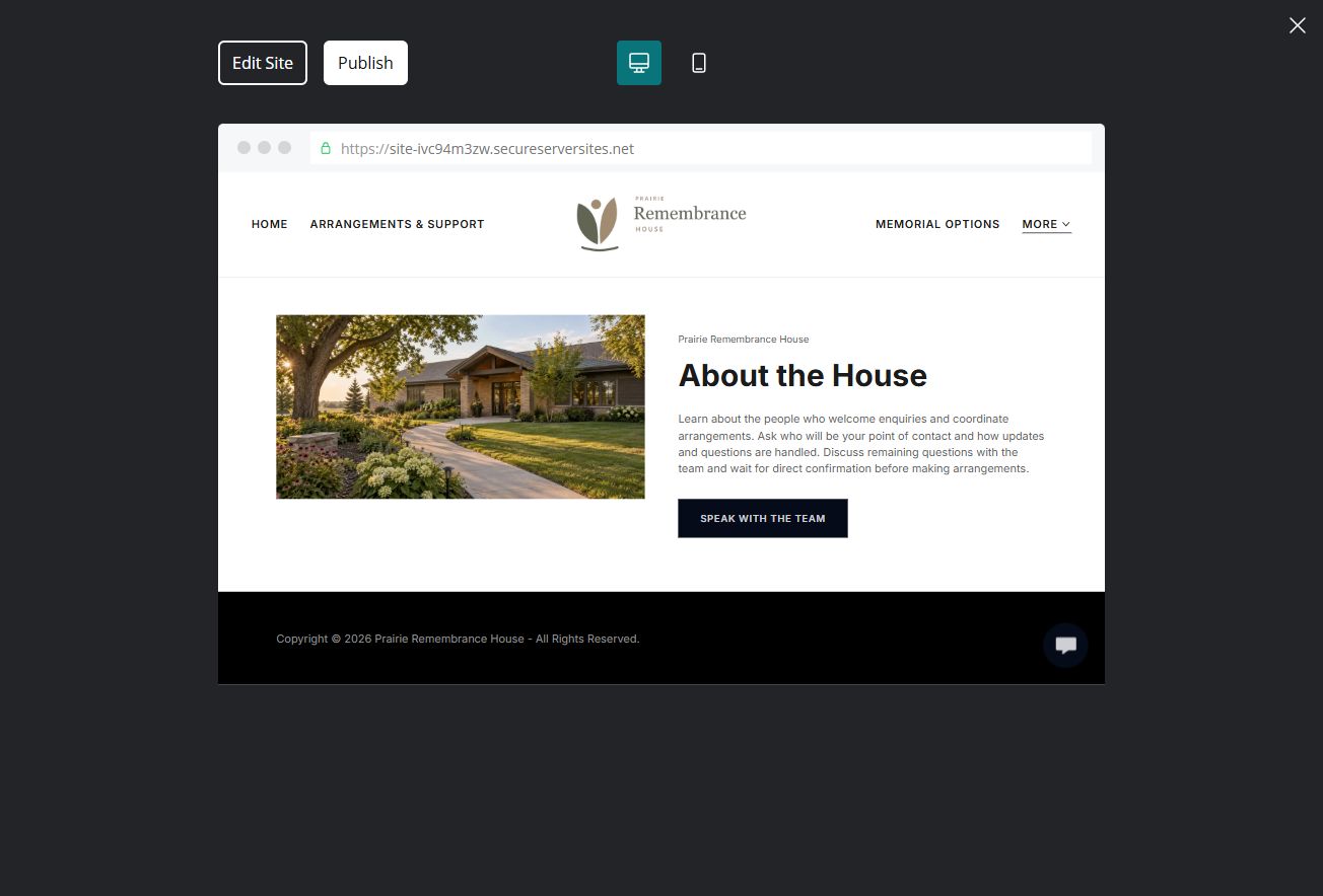 Finished About the House example