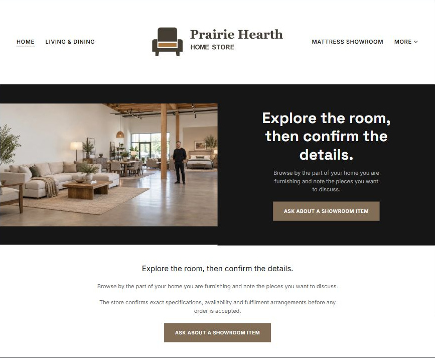 Captured first-screen Home example