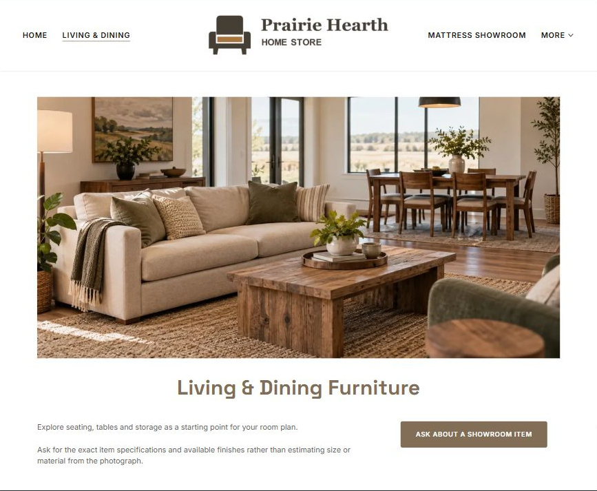 Captured first-screen Living & Dining Furniture example