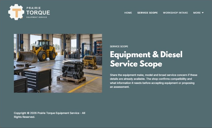 Captured first-screen Service Scope example