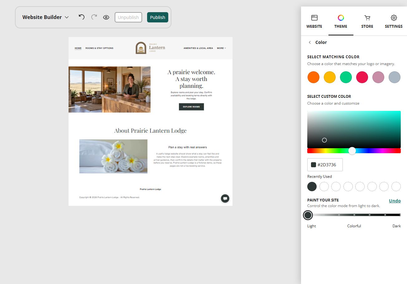 Editor highlight 1 · Coordinate the Lodge colours