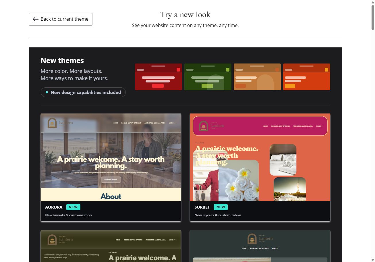 New themes · gallery view 1 of 7