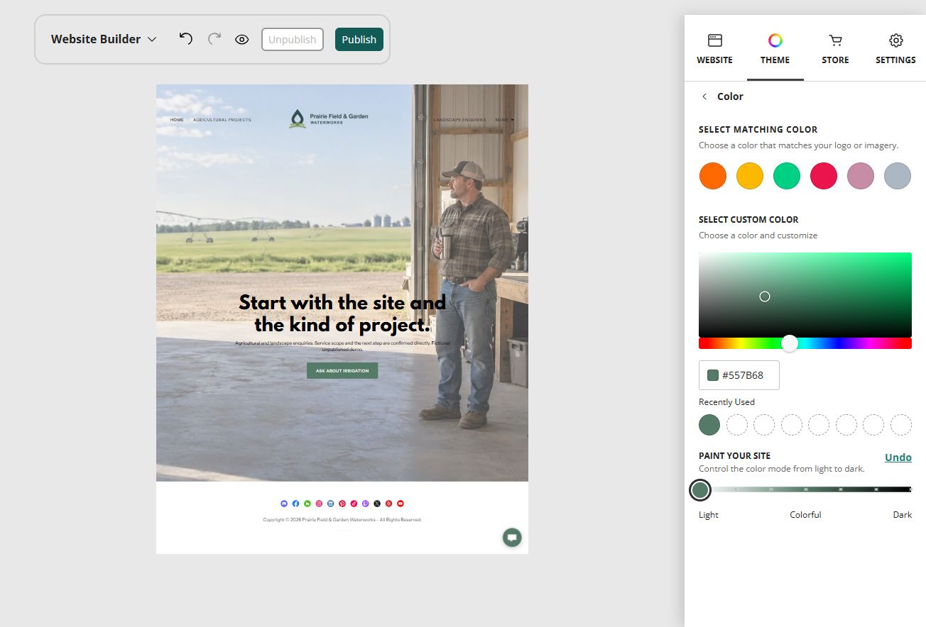 Explore irrigation Paint your site