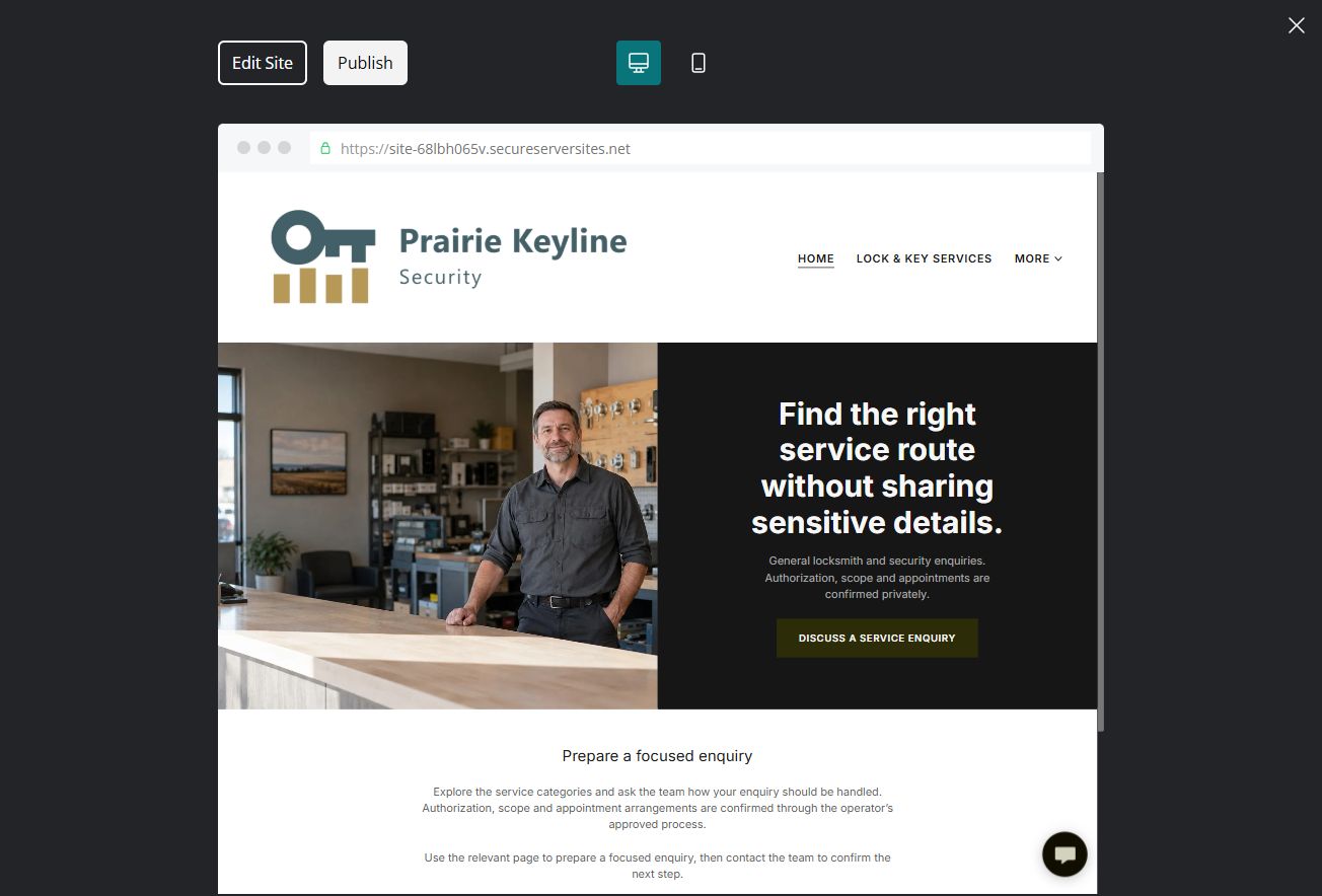 Captured first-screen Home example